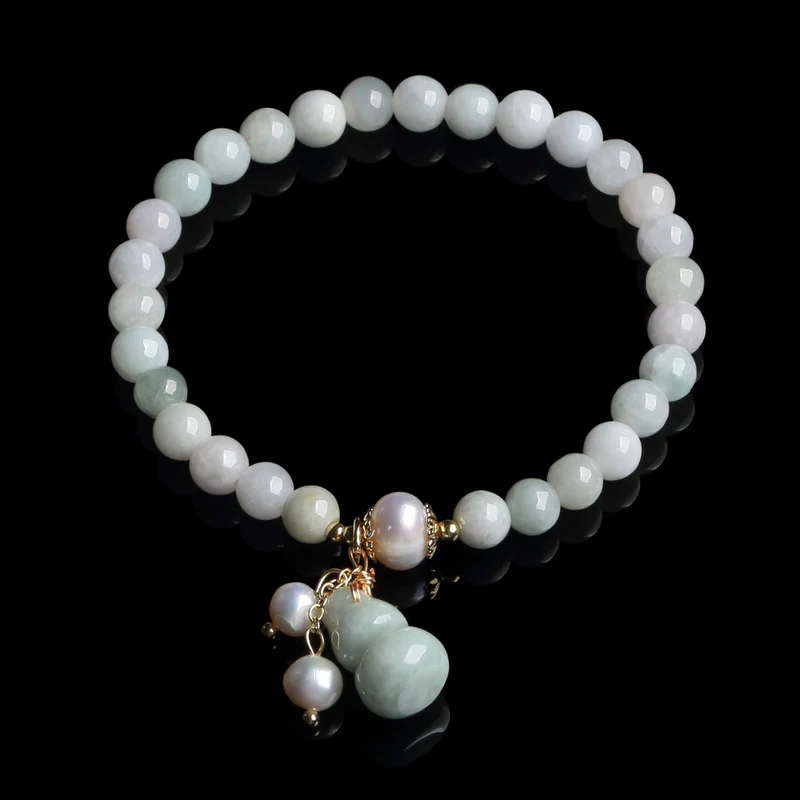 Light Green Jade Wu Lou Amulet Bracelet